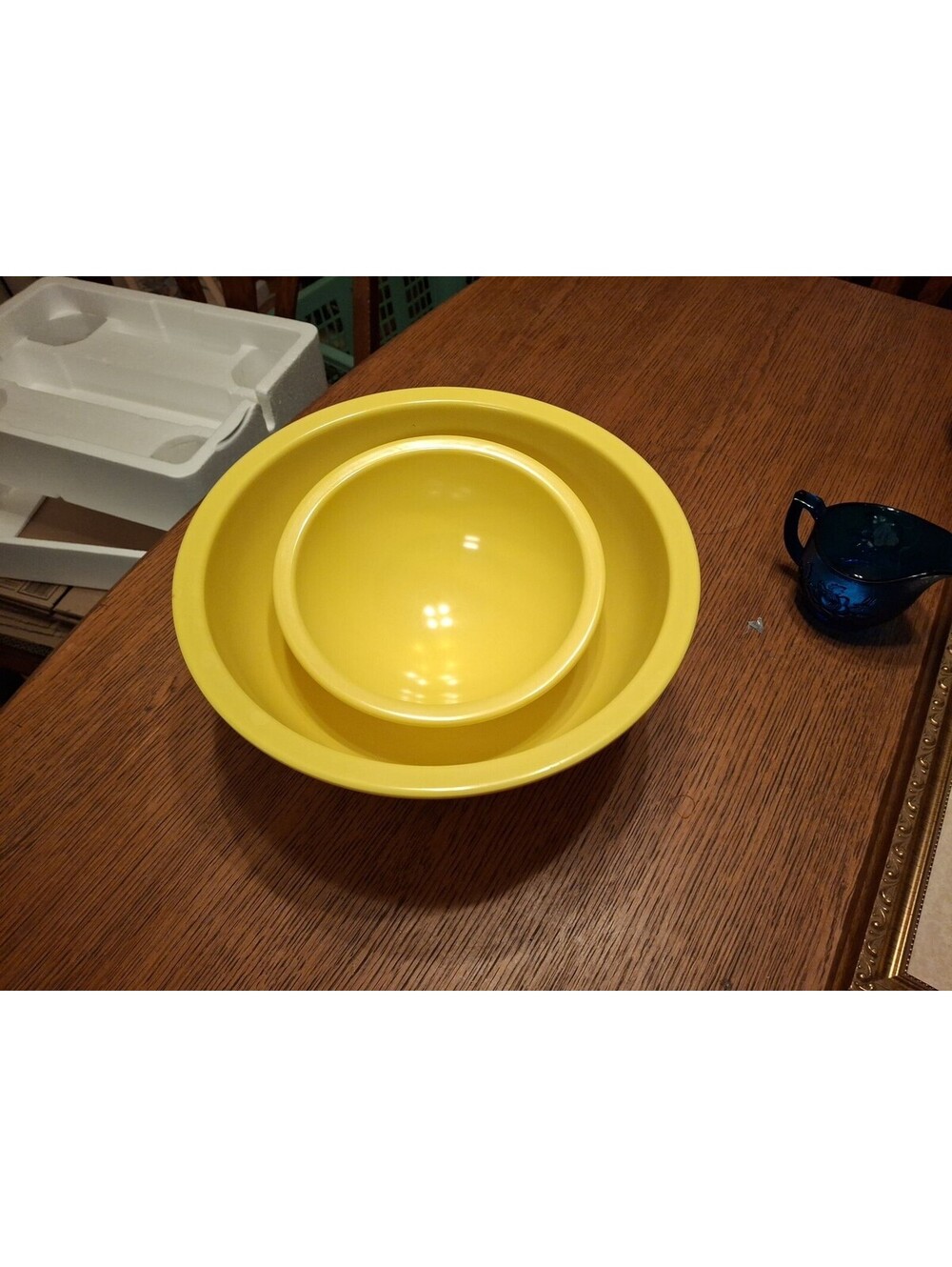Vintage '50s TexasWare Yellow Mixing Bowls, Model 111 and 125, MCM Melmac